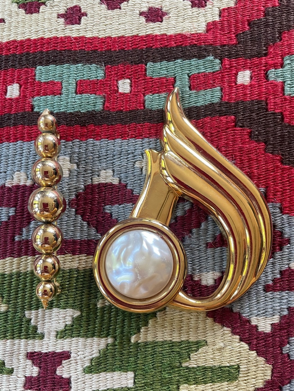 BIG modernist vintage brooches